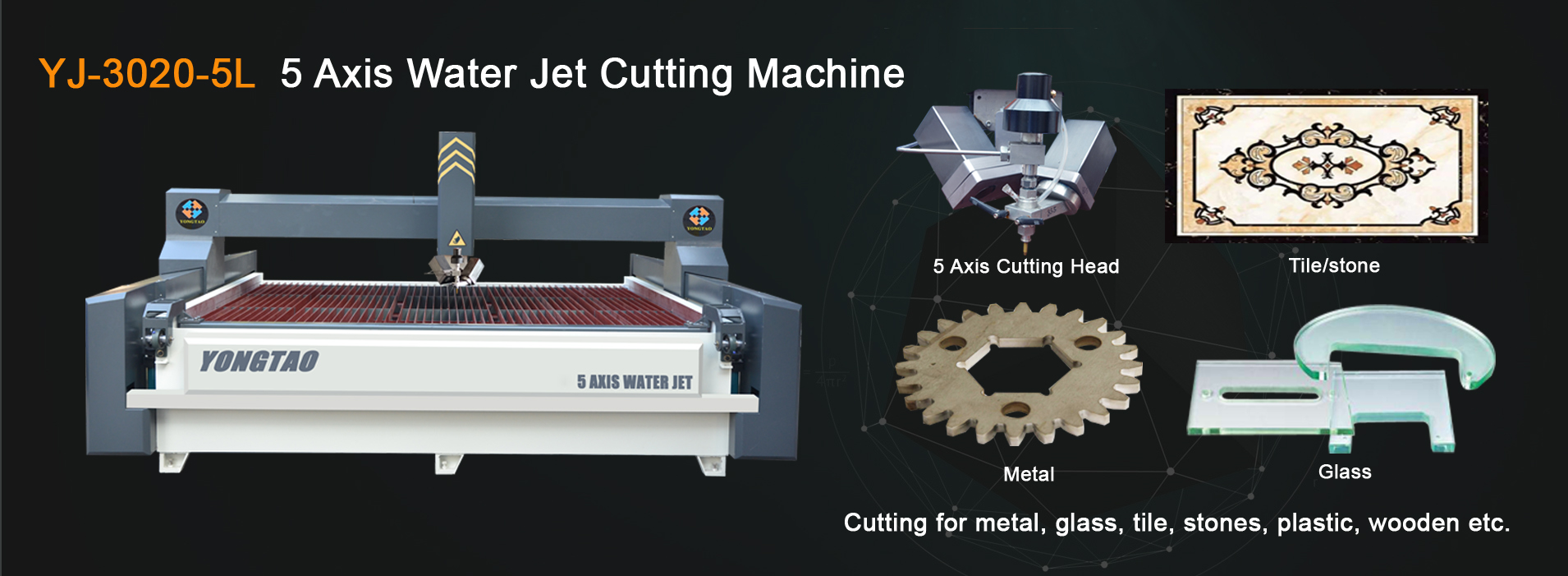 YJ-4020-5L 5 Axis CNC Water Jet Cutting Machine